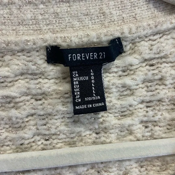 Forever 21 Beige Cable Knit Cardigan - Picture 3 of 4